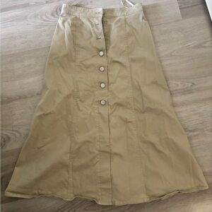 Uniqlo Tan Button-Front Women's Skirt